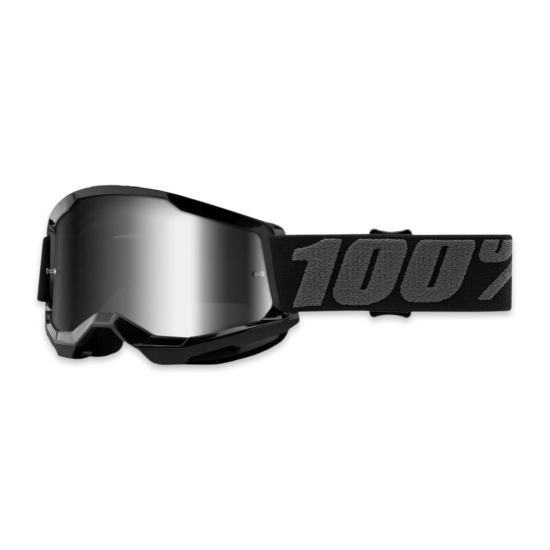 Strata 2 Youth Black 100% Goggle - Mirror Silver Lens (50521-252-01)
