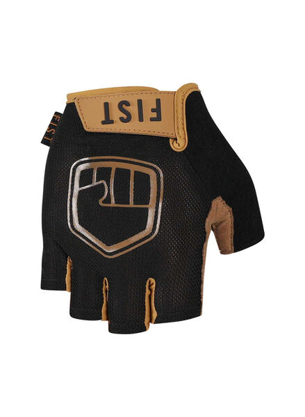 Fist Black N Tan Half Finger Adult Glove - Fist Gloves